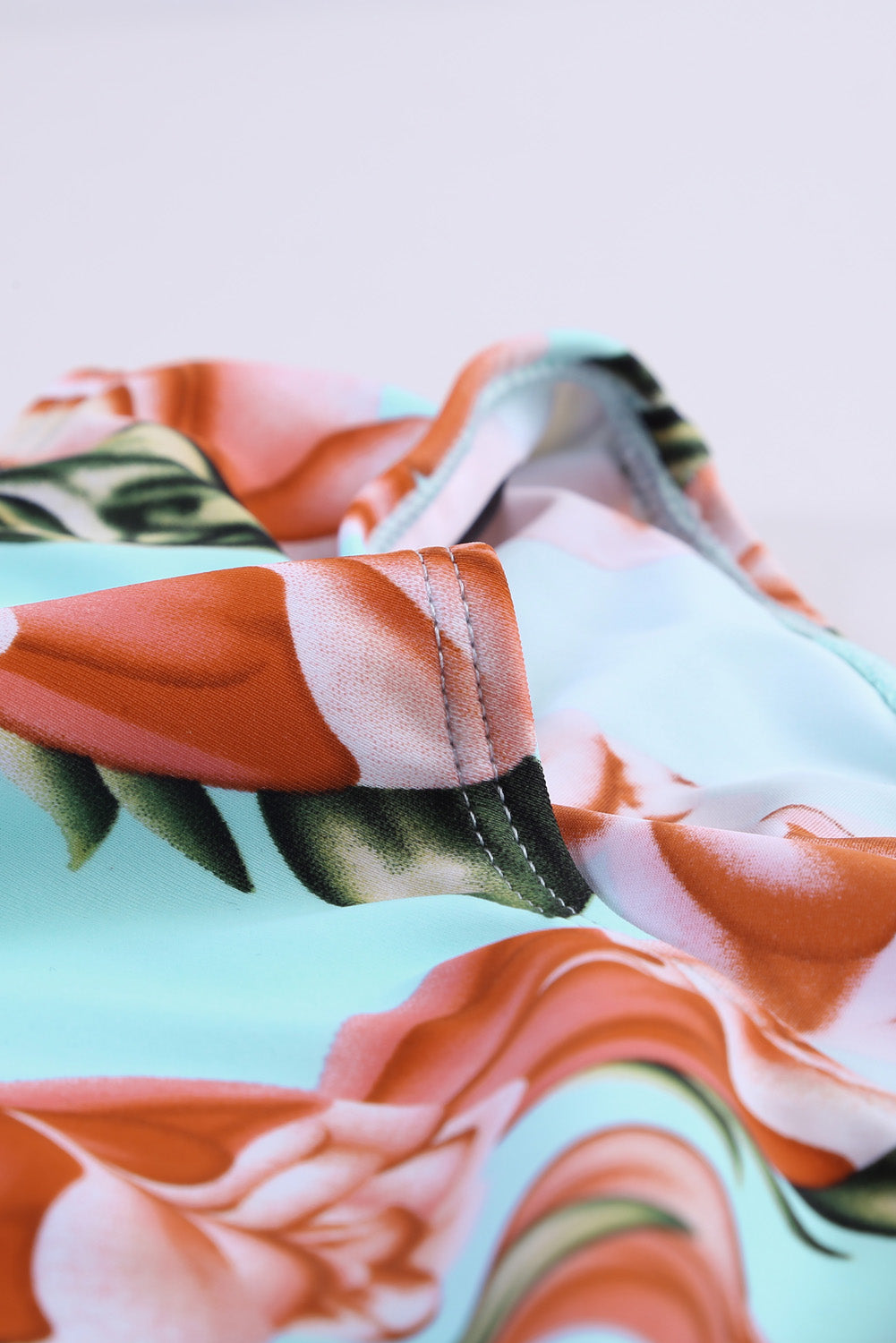 Sexy Floral Ruffle High Waist Bikini Swimsuit