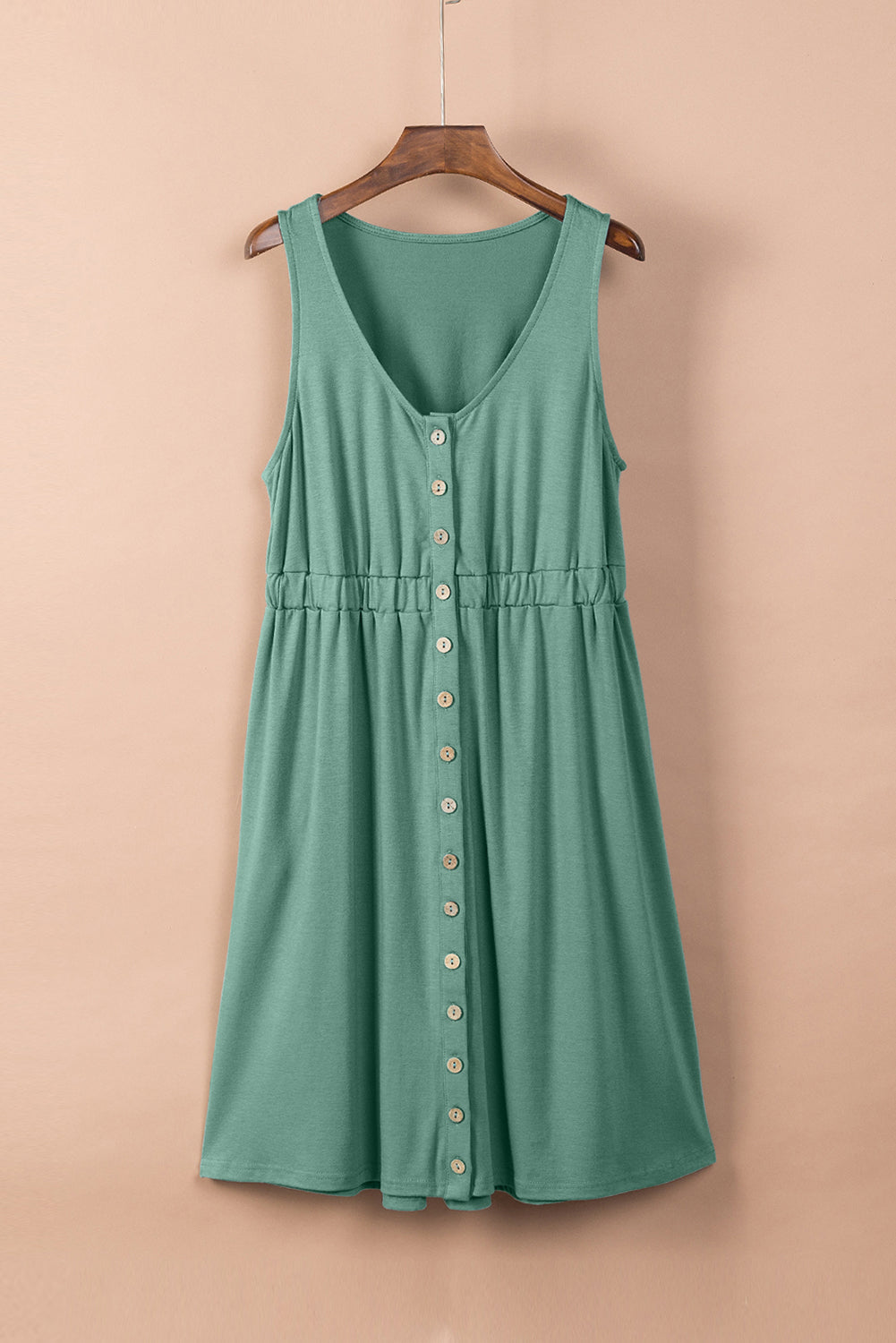 Mini vestido sin mangas con botones
