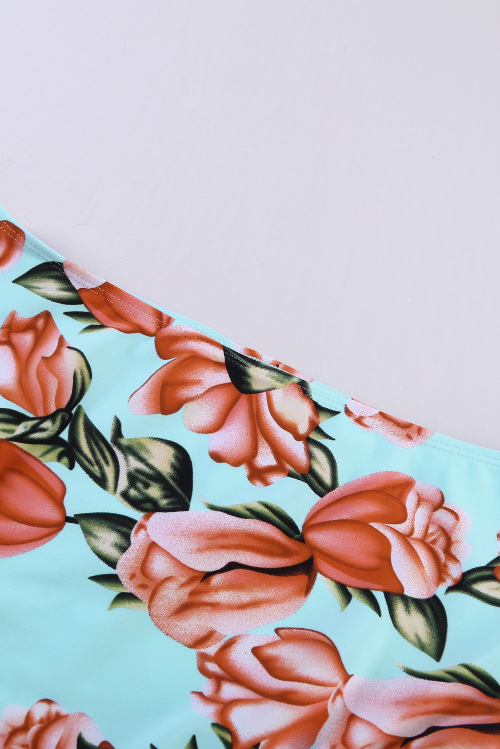 Sexy Floral Ruffle High Waist Bikini Swimsuit