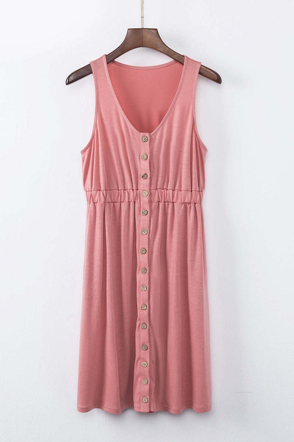 Mini vestido sin mangas con botones