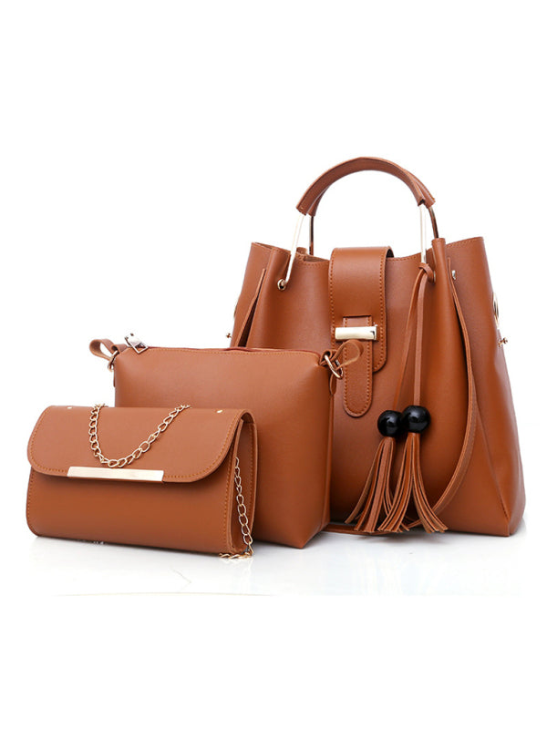 One Shoulder Bucket Ladies Luggage Bag Three-Piece Set
