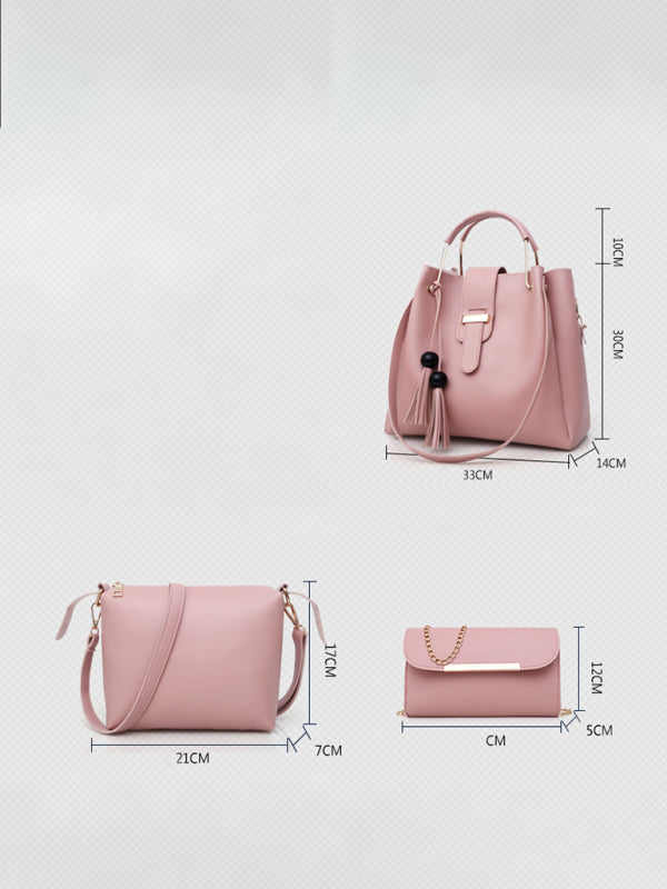 One Shoulder Bucket Ladies Luggage Bag Three-Piece Set