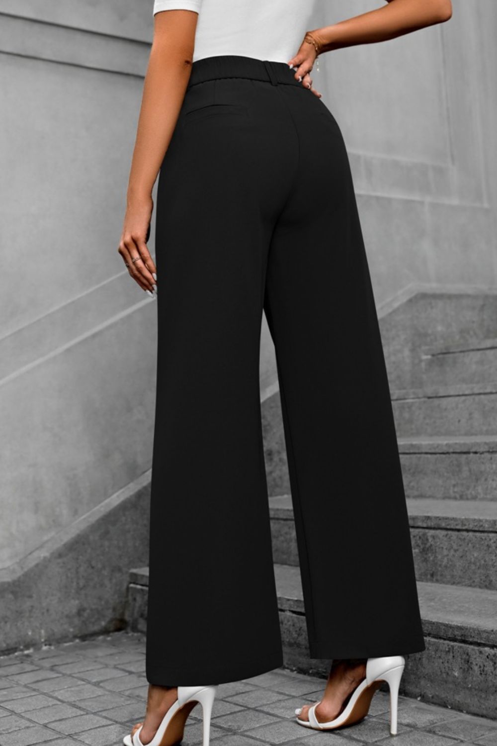 Pocketed High Waist Pants