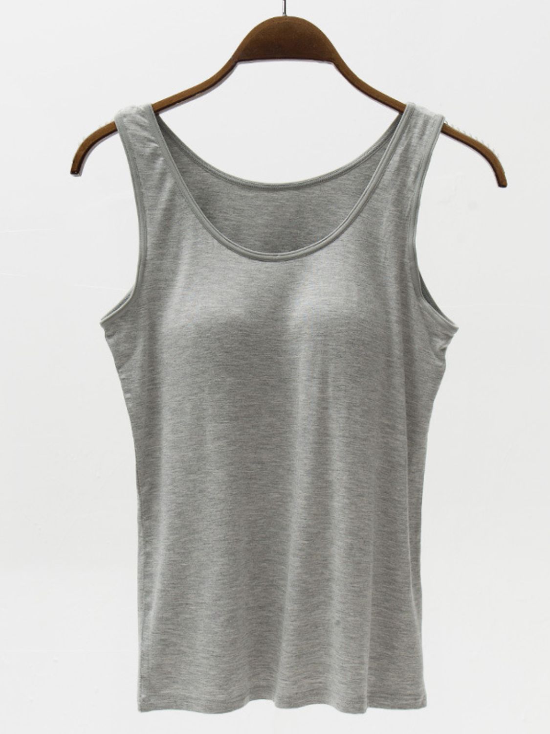 Full Size Wide Strap Modal Tank with Bra