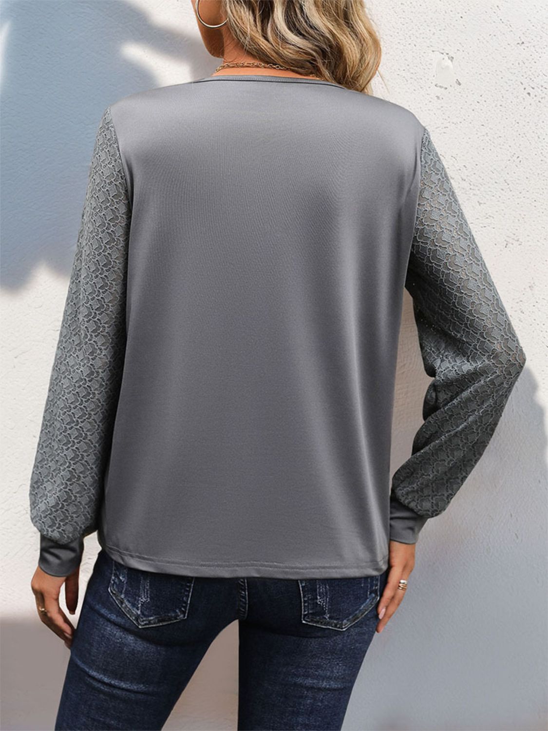 V-Neck Long Sleeve Top