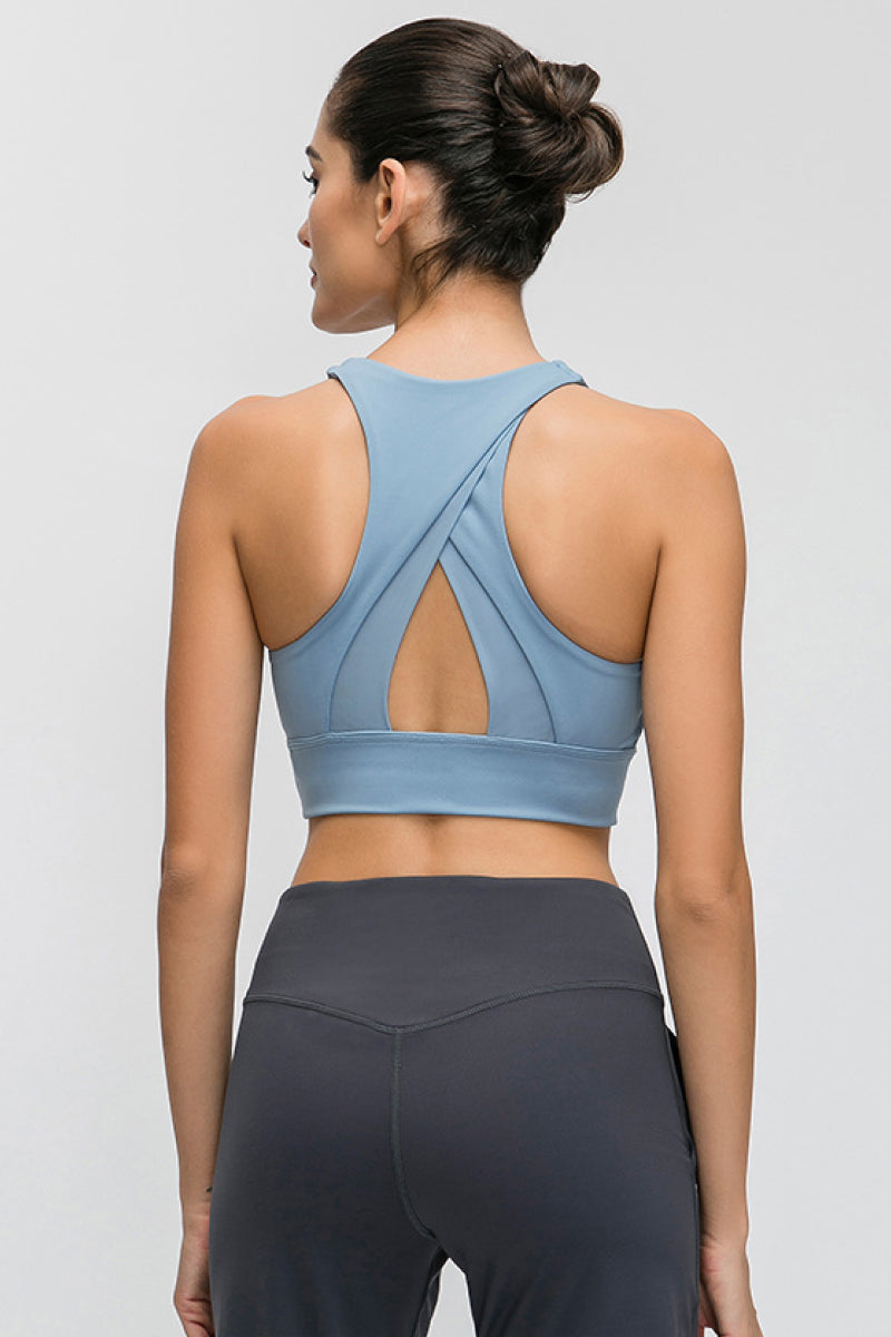 Soutien-gorge de sport à licou et trou de serrure