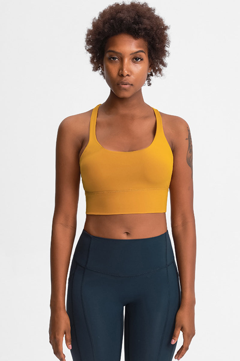 Double-Strap Cross-Back Sports Bra