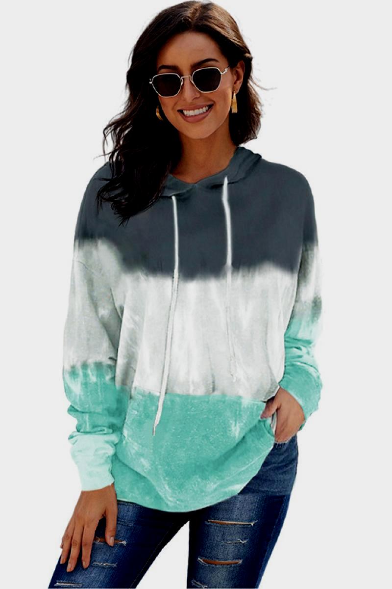 Tie Dye Drawstring Hoodie