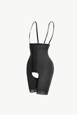 Full Size Hook-and-Eye Lace Trim Shaping Bodysuit main image 0