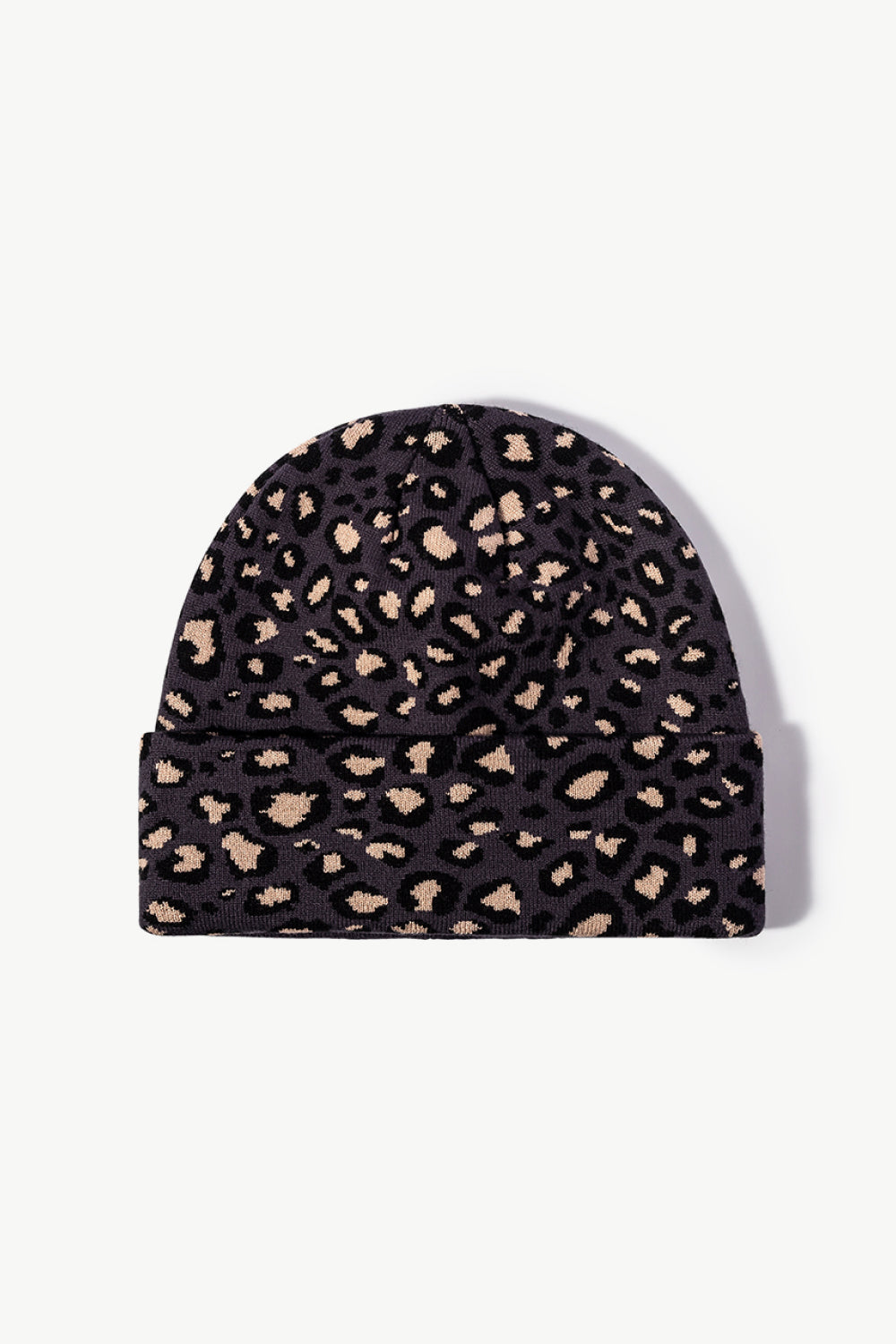 Gorro con puños y estampado de leopardo