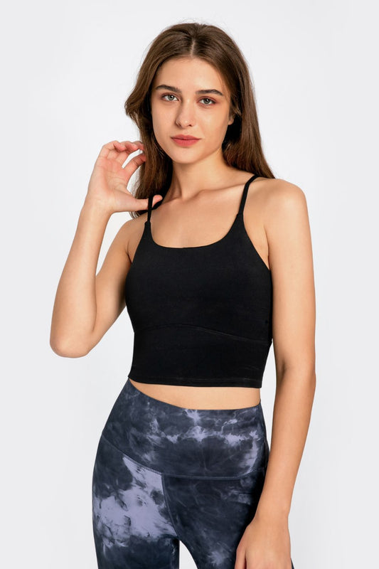 Camisole de sport à encolure dégagée et dos croisé