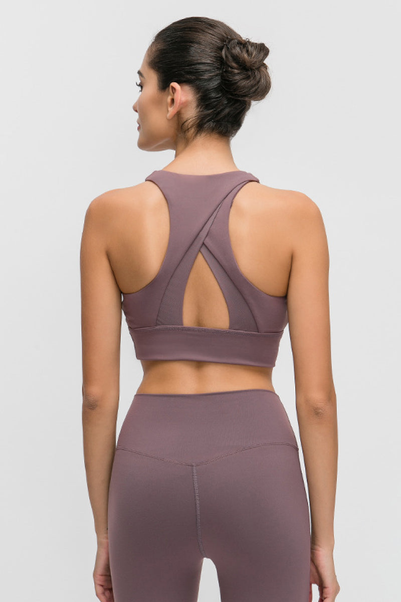 Soutien-gorge de sport à licou et trou de serrure