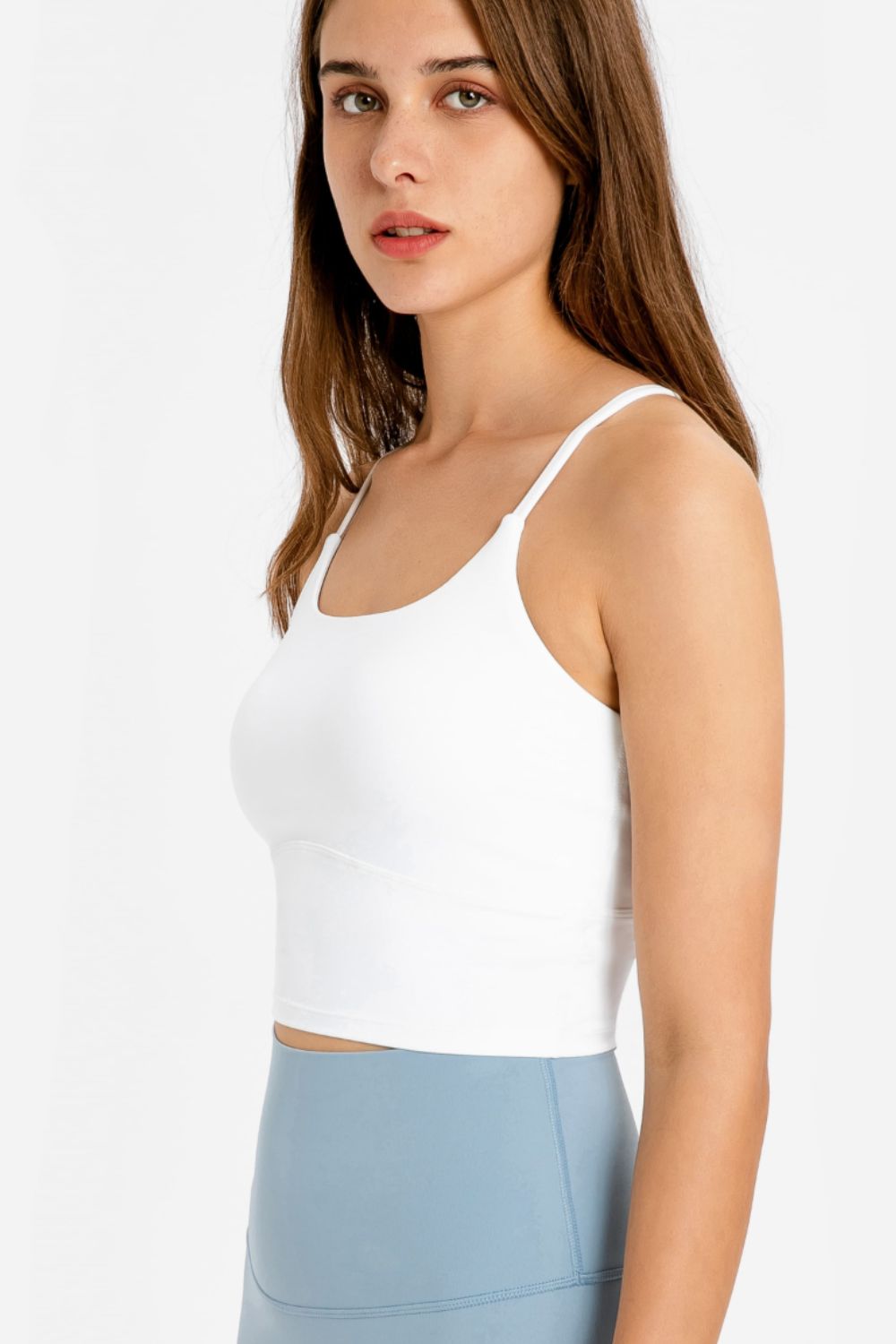 Camisole de sport à encolure dégagée et dos croisé