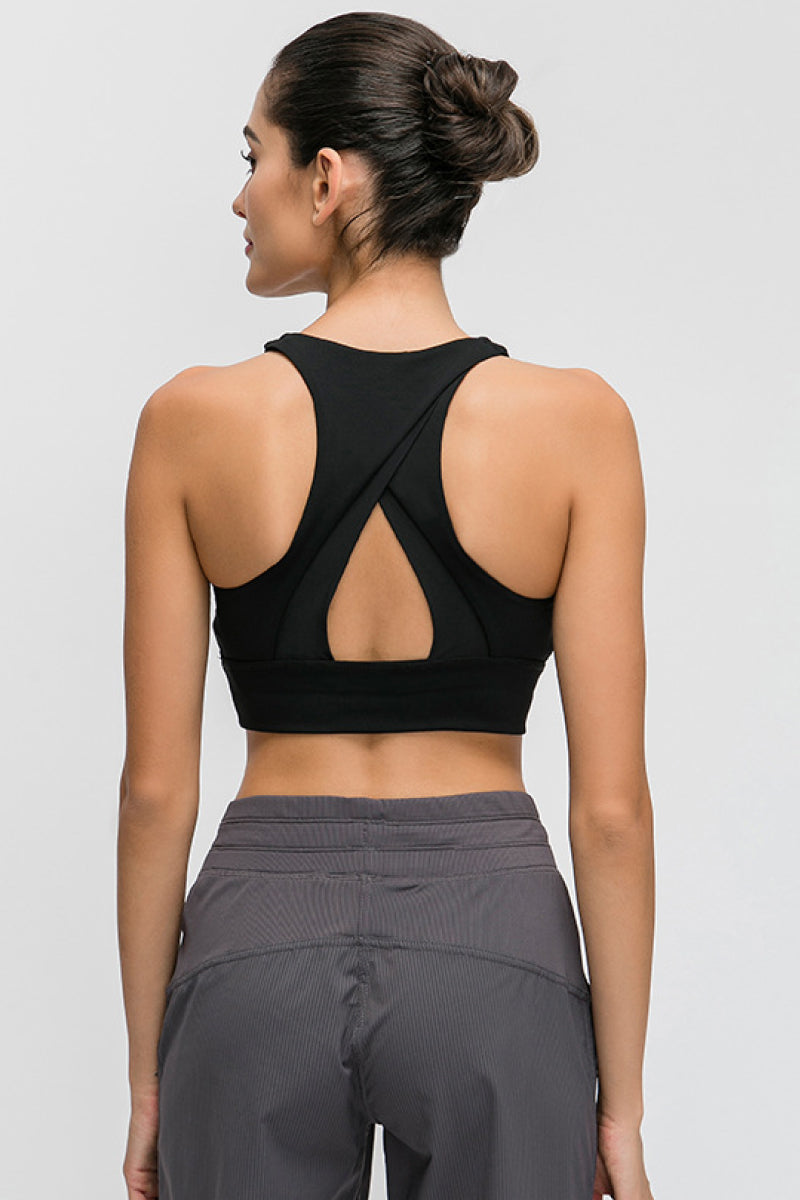 Soutien-gorge de sport à licou et trou de serrure