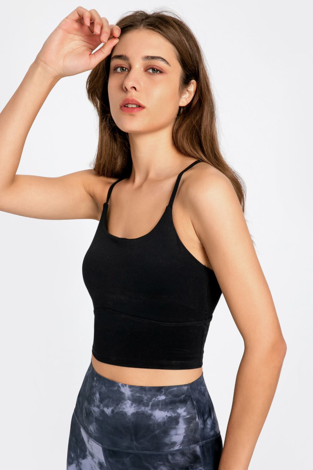 Camisole de sport à encolure dégagée et dos croisé