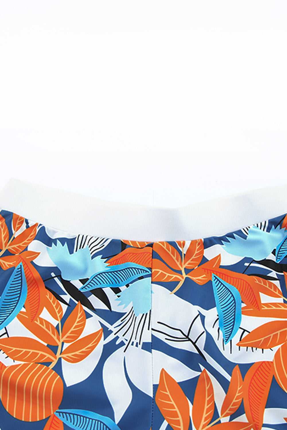 Tropical Leaf Print Tie Two Piece Swimsuit