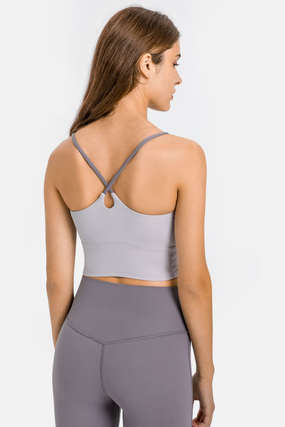 Camisole de sport à encolure dégagée et dos croisé