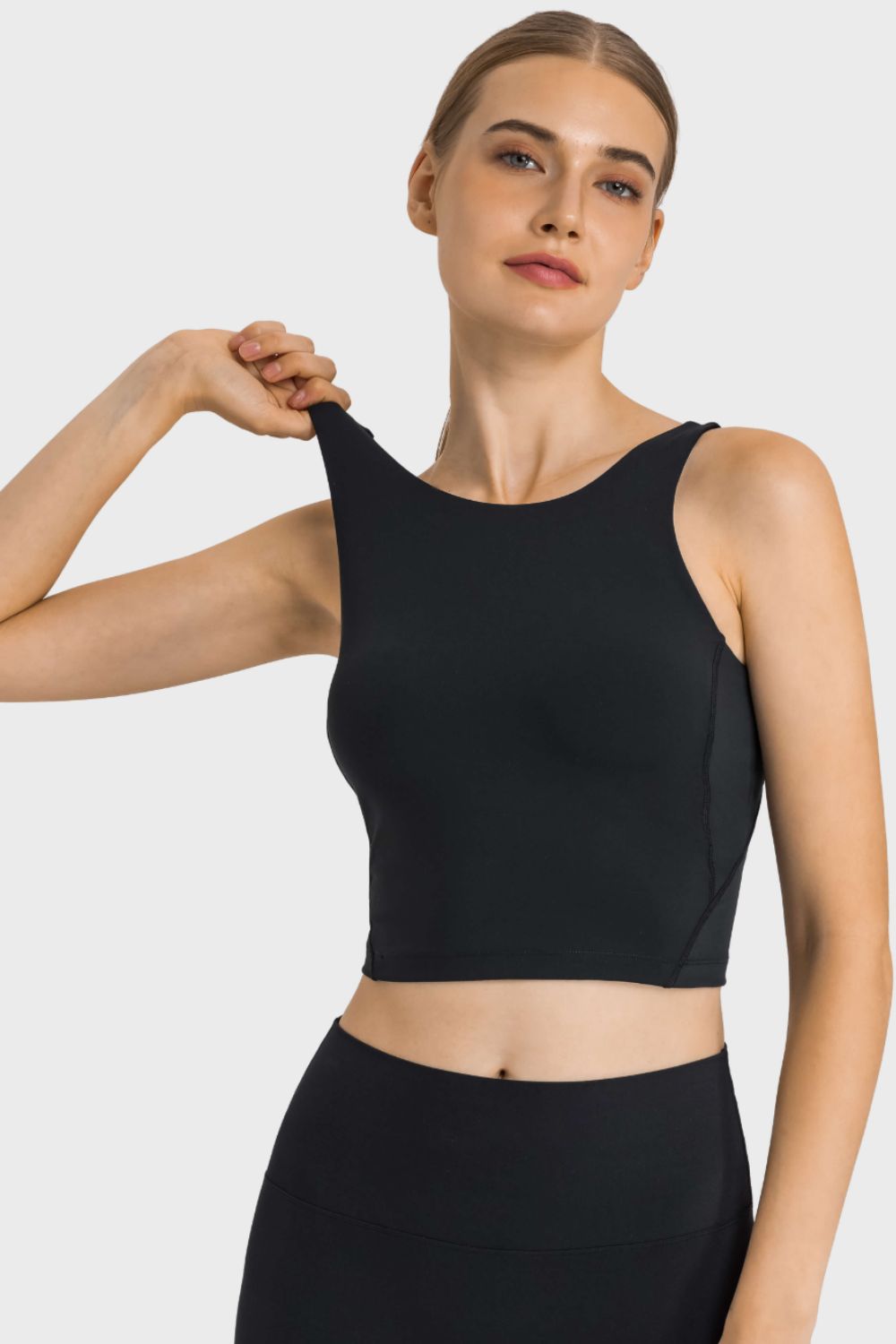 Feel Like Skin Highly Stretchy Cropped Sports Tank