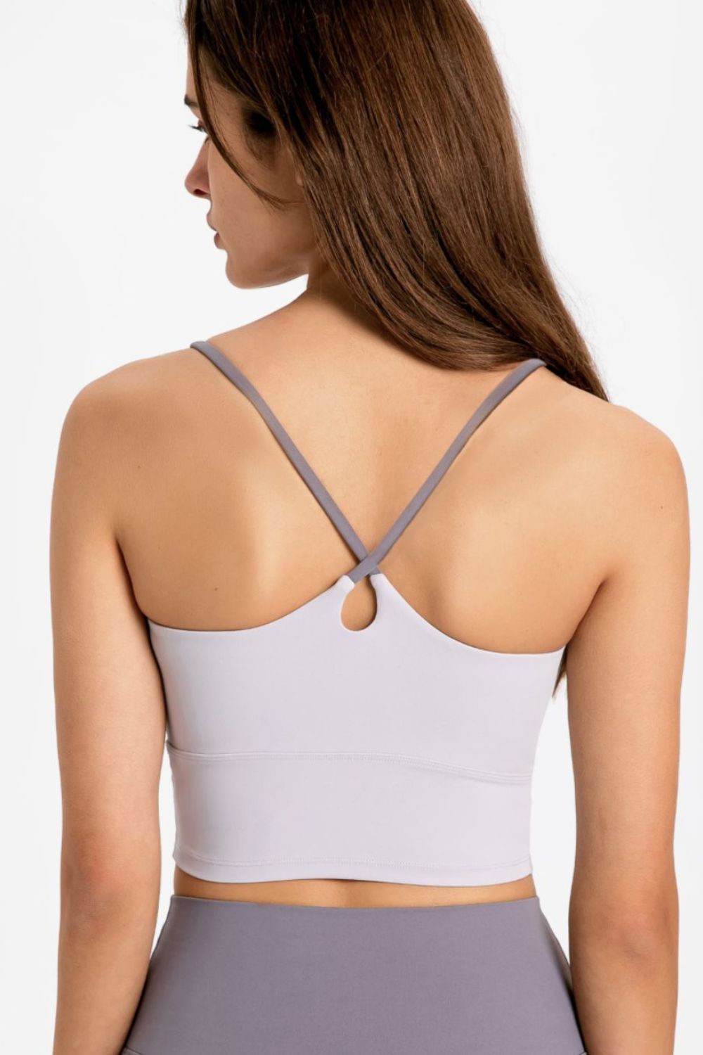 Camisole de sport à encolure dégagée et dos croisé