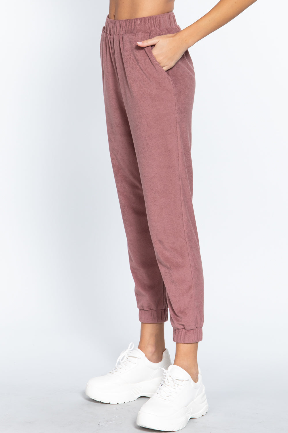 Pantalon de jogging long en tissu éponge