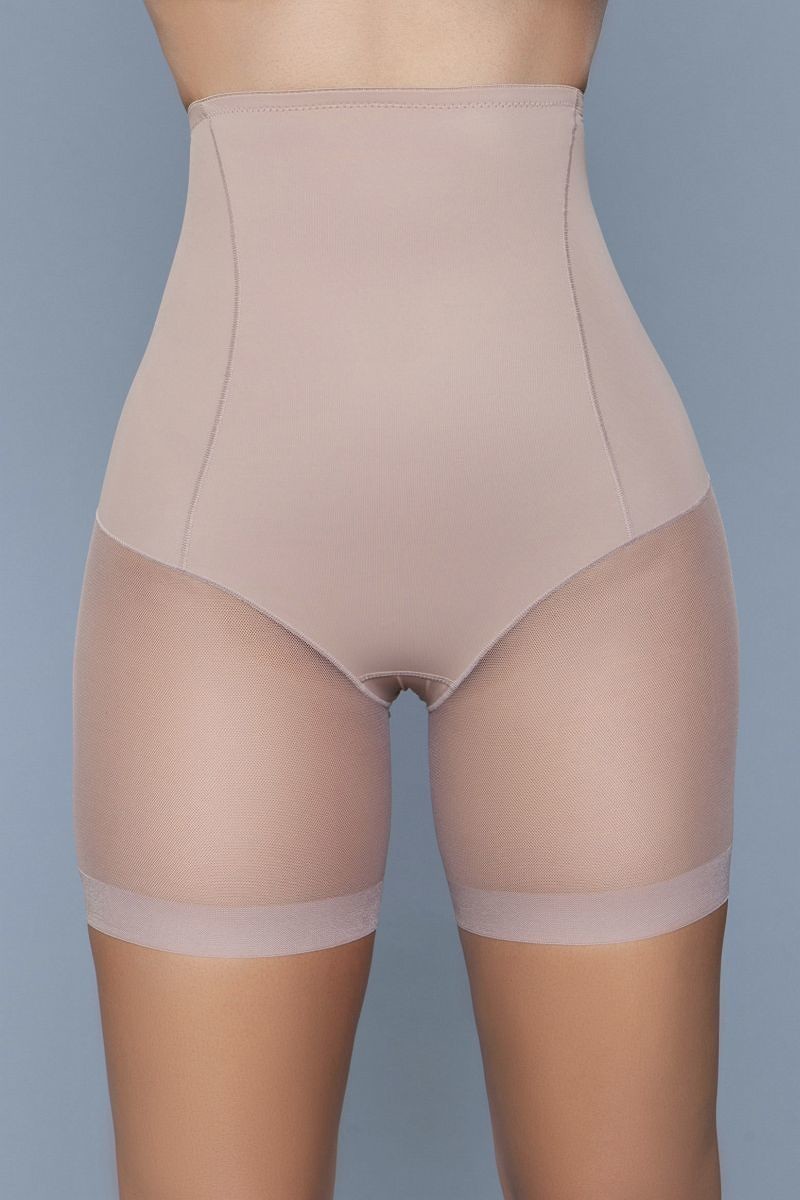 Body Shaper Short en maille taille haute nude avec désossage à la taille