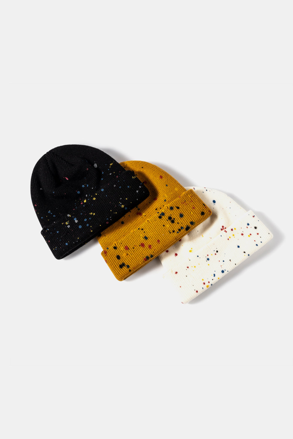 Gorro con puños de canalé Confetti