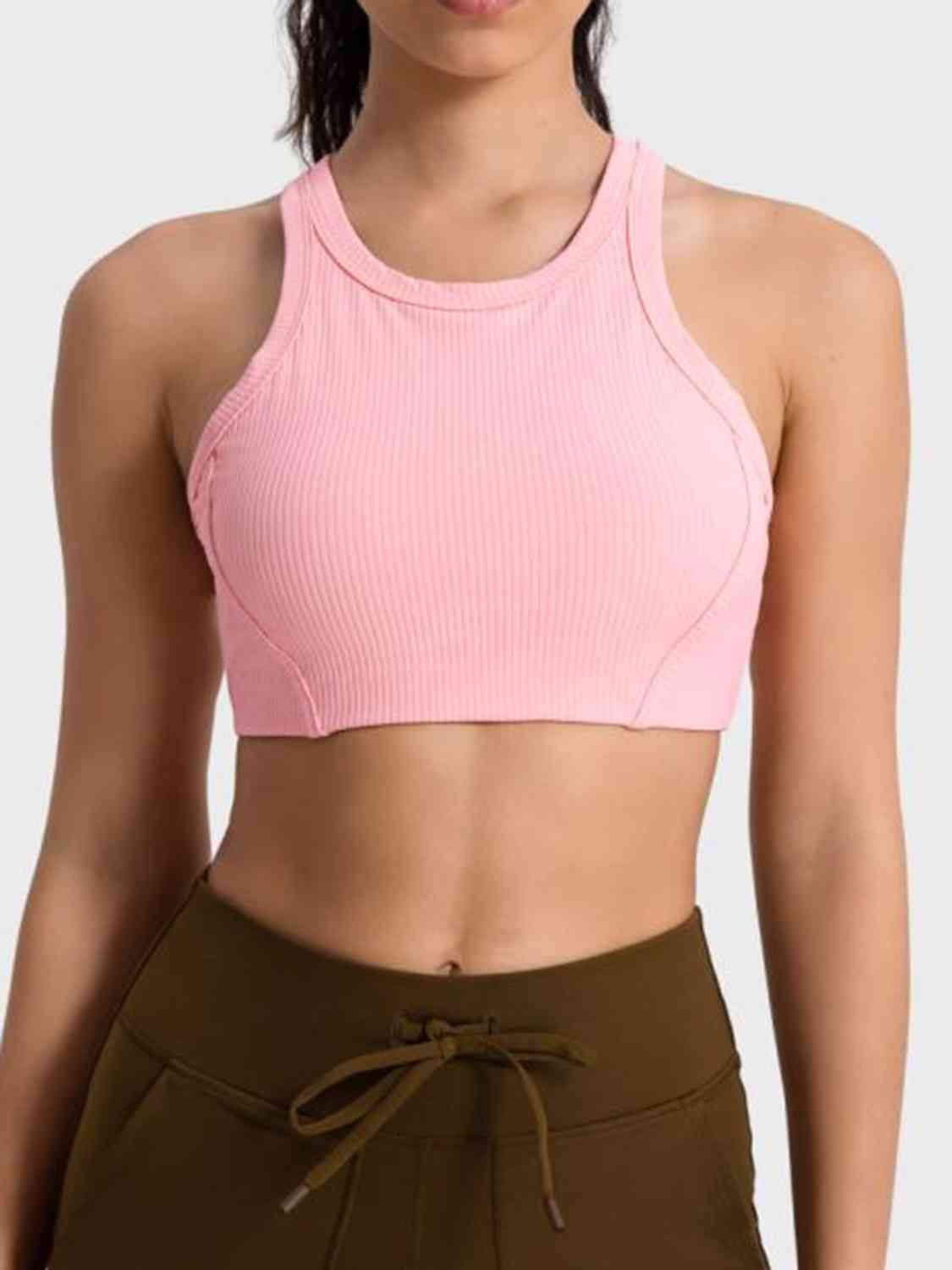 Wide Strap Cropped Sport Tank