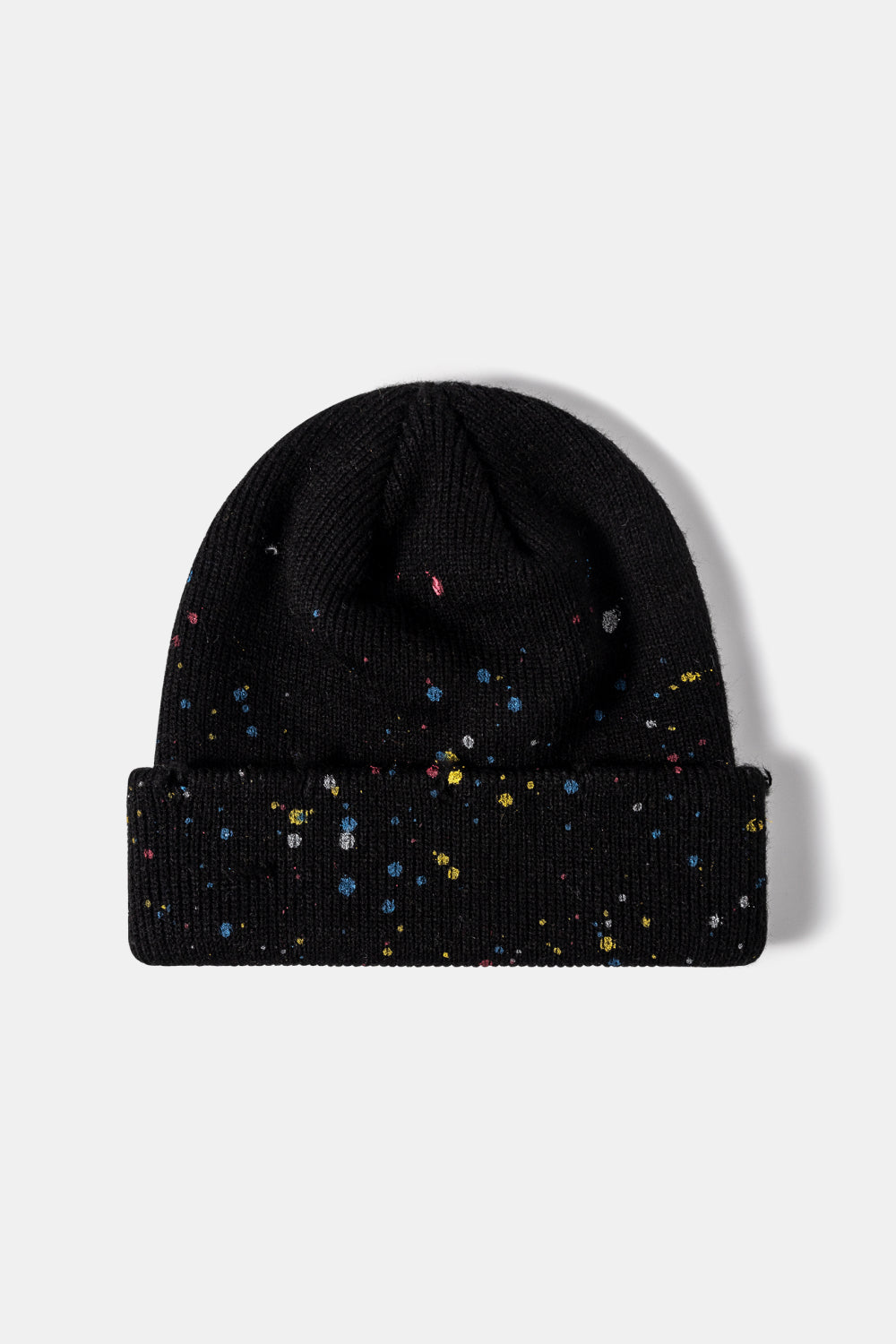 Gorro con puños de canalé Confetti