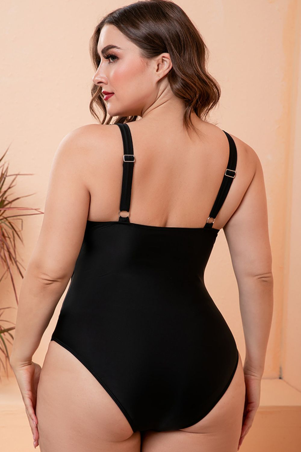 Full Size Two-Tone One-Piece Swimsuit