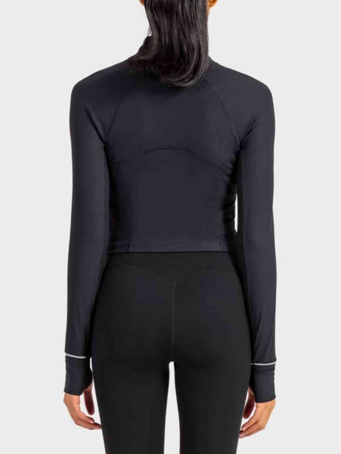 Mock Neck Half Zip Long Sleeve Sport Top