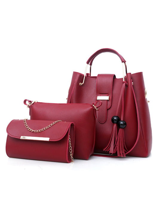 One Shoulder Bucket Ladies Luggage Bag Three-Piece Set